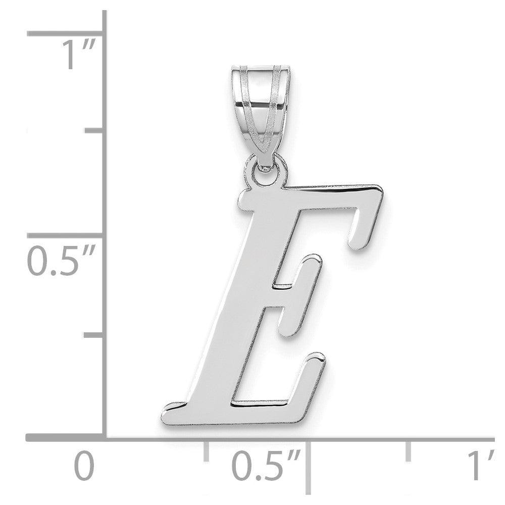 14kw Polished Letter E Initial Pendant