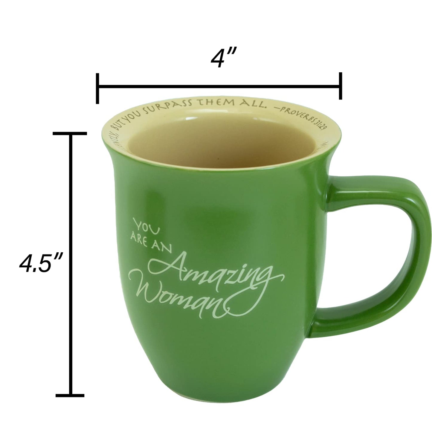 Amazing Woman Green Ceramic 14 Oz. Mug And Coaster