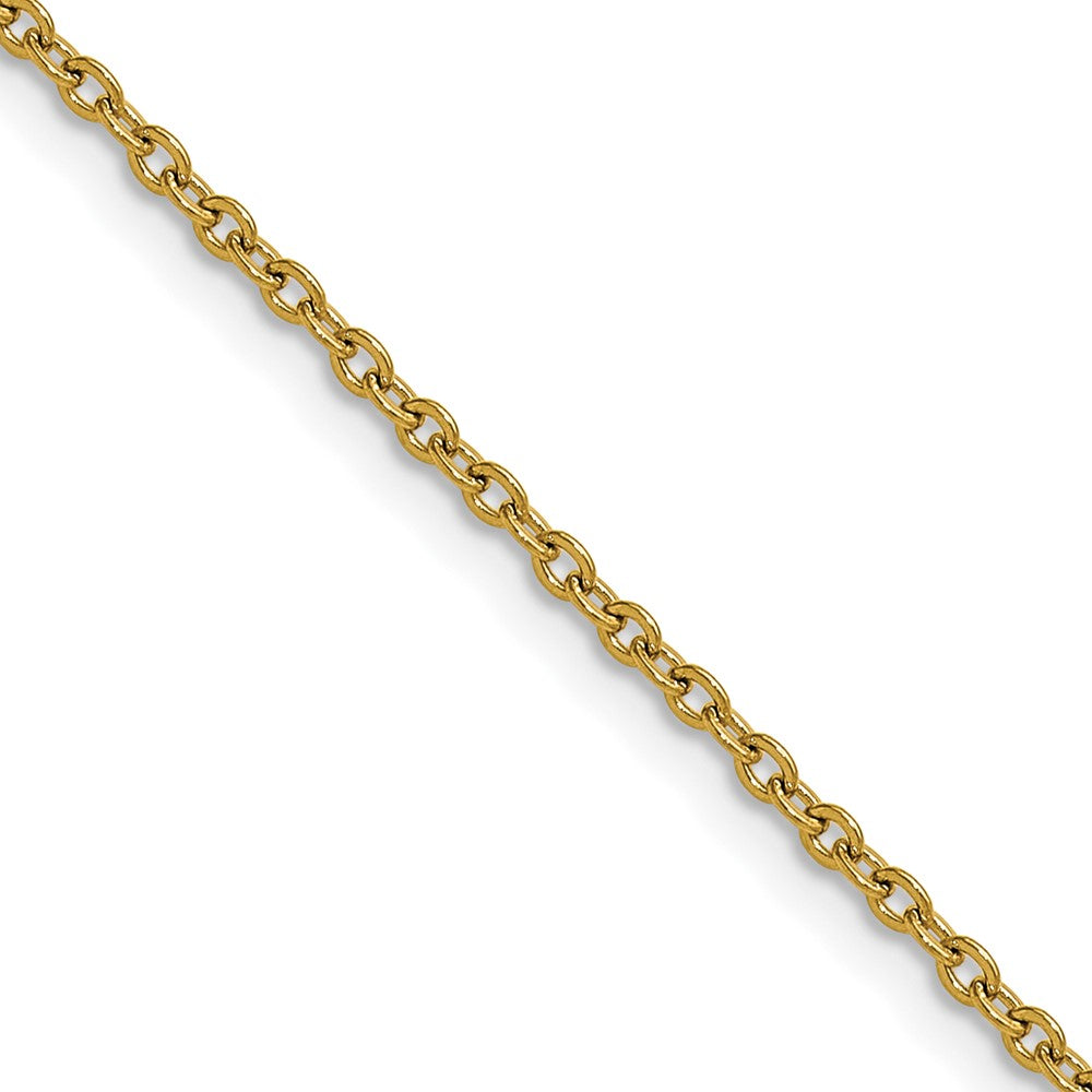 Chisel Stainless Steel Polished Yellow IP-plated 1.9mm 20 inch Cable Chain
