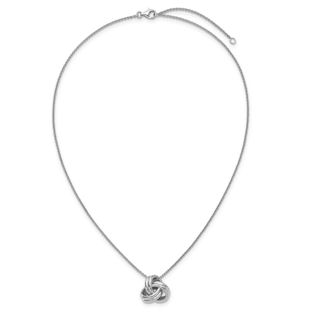 Sterling Silver Grande Luxe Love Knot Pendant Necklace