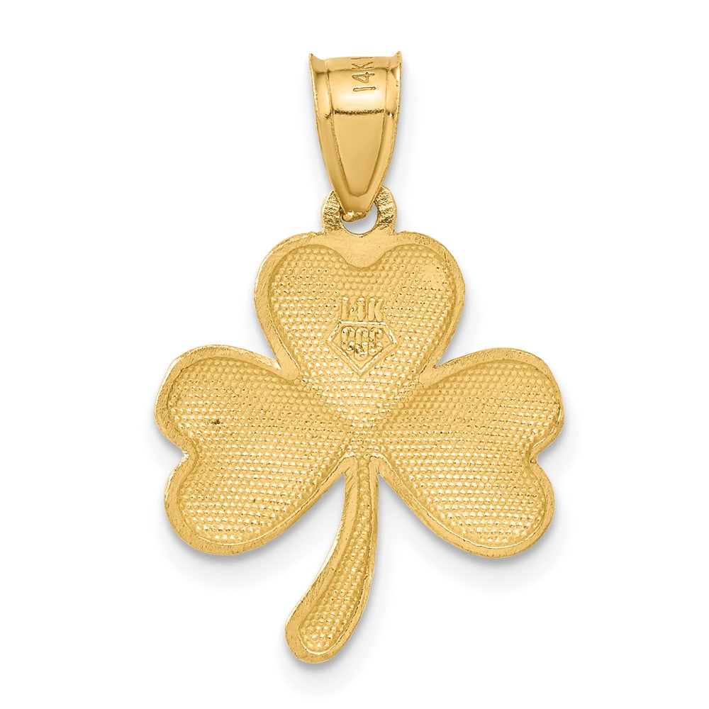 14k Shamrock Charm Yellow Gold