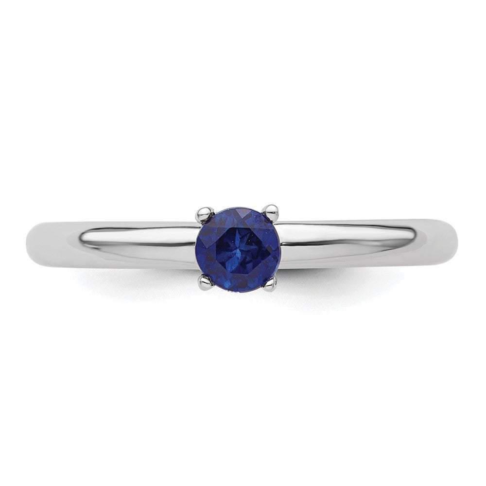 Sterling Silver Stackable Expressions Rhodium Cr. Sapp Ring