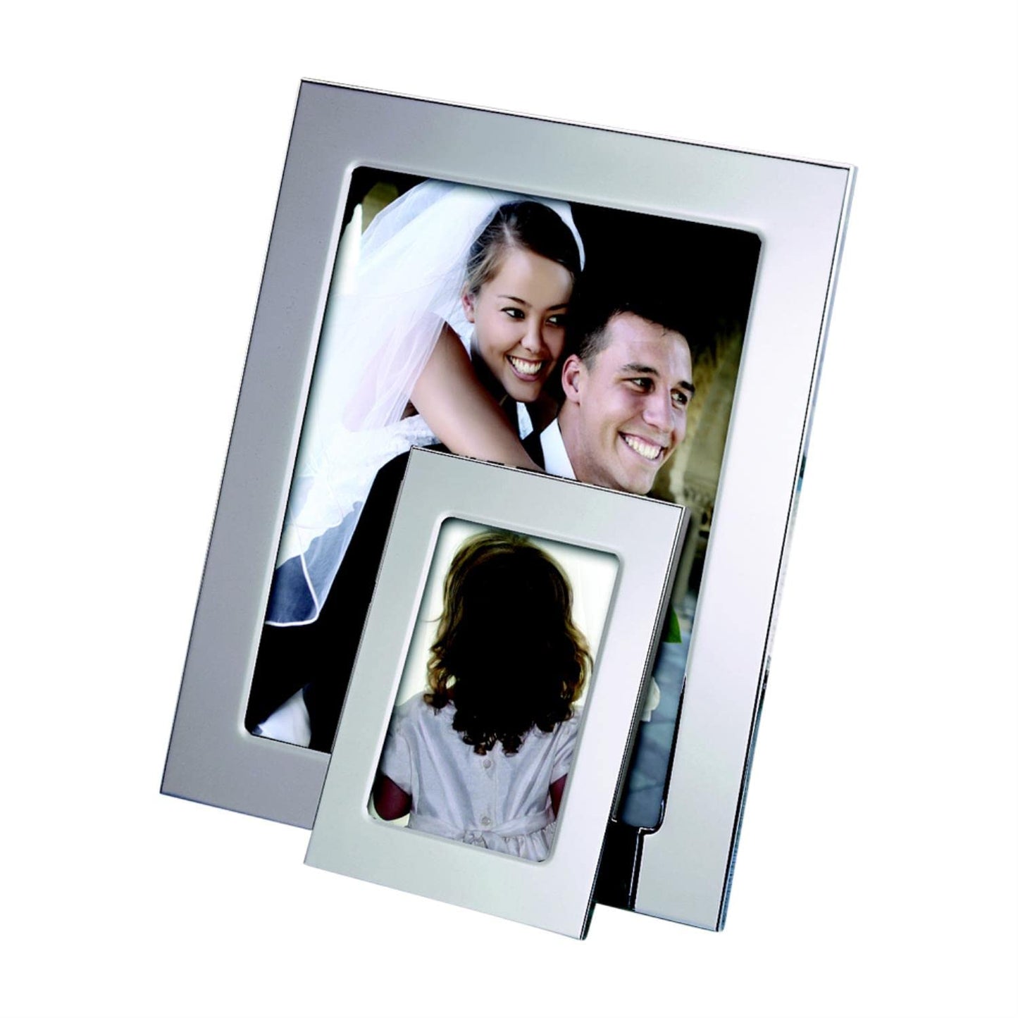 Creative Gifts International 023117 5 x 7 in. Nickel Plated Silhoutte Photo Frame - Green