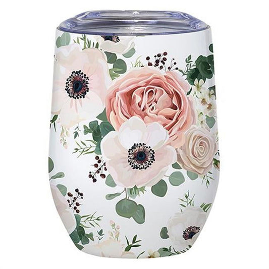 Christian Brands G3142 12 oz Floral Wine TumblerPack of 2