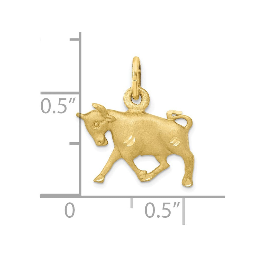 10k Taurus Zodiac Charm
