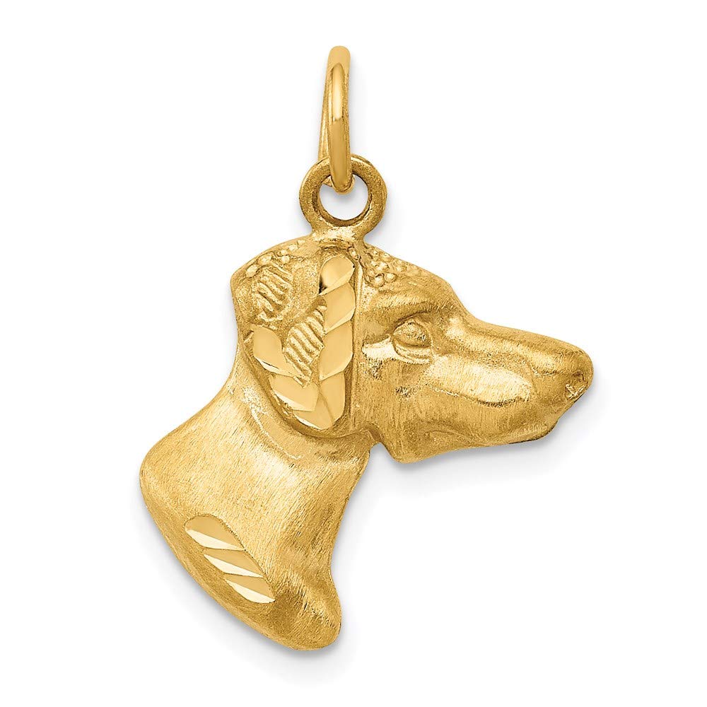 14K Dog Charm Yellow Gold
