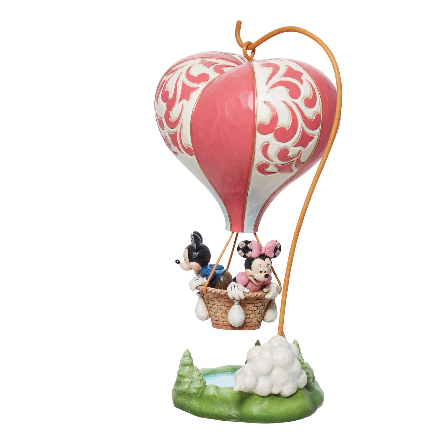 Enesco Disney Traditions, Mickey & Minnie Heart-Air Ball, Figurine,9.5in H.