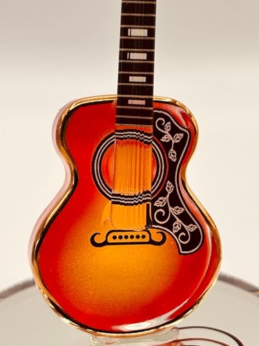 Glass Baron Cherry Acoustic Guitar Glass Figurine