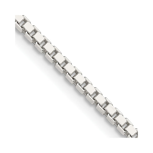 Sterling Silver 1.9mm Box Chain 22 Inches