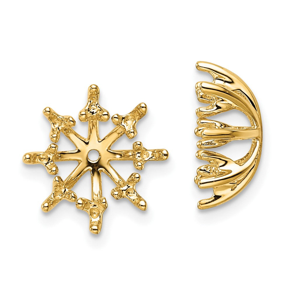 14k Fancy Diamond Earrings Jacket Mountings