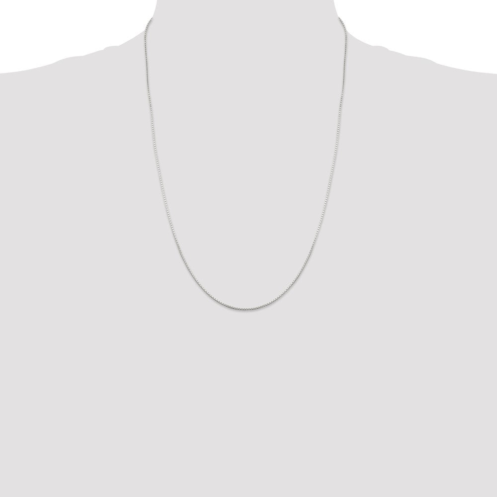 Sterling Silver 1mm Mirror Box Chain 24 Inches