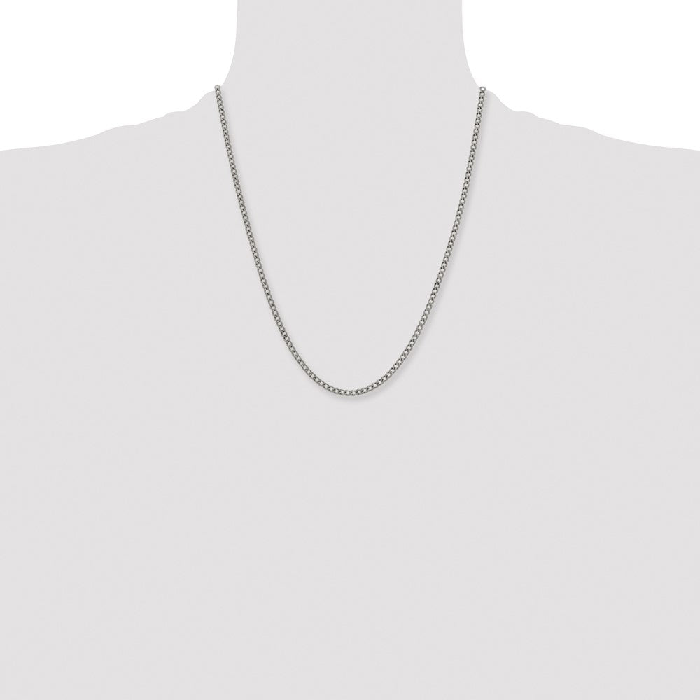 Titanium Polished 3.5mm 22in Curb Chain