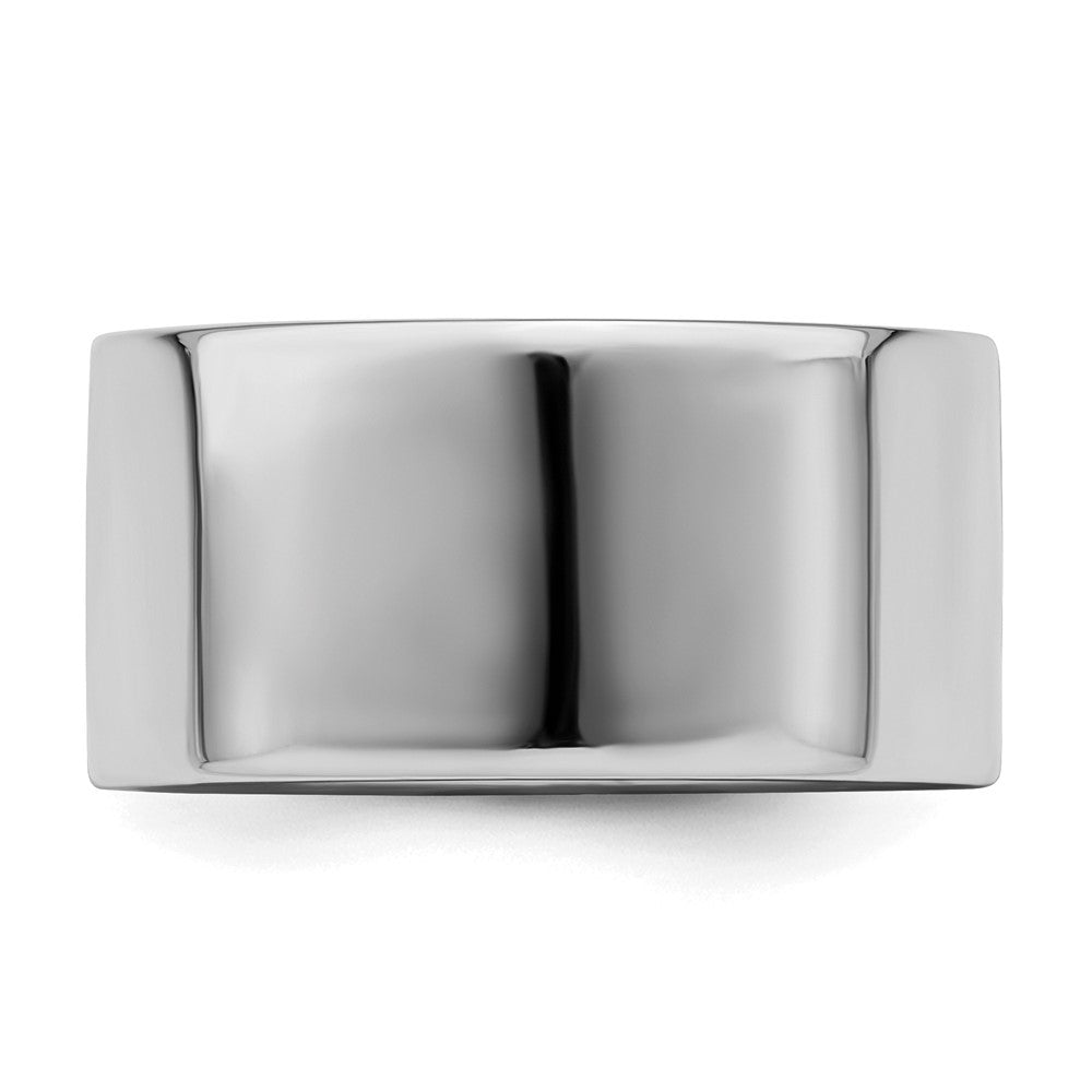 SS Rhodium-plated 10mm Flat Size 8 Band