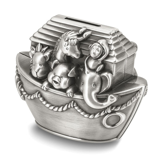Pewter-tone Finish Noahs Ark Bank