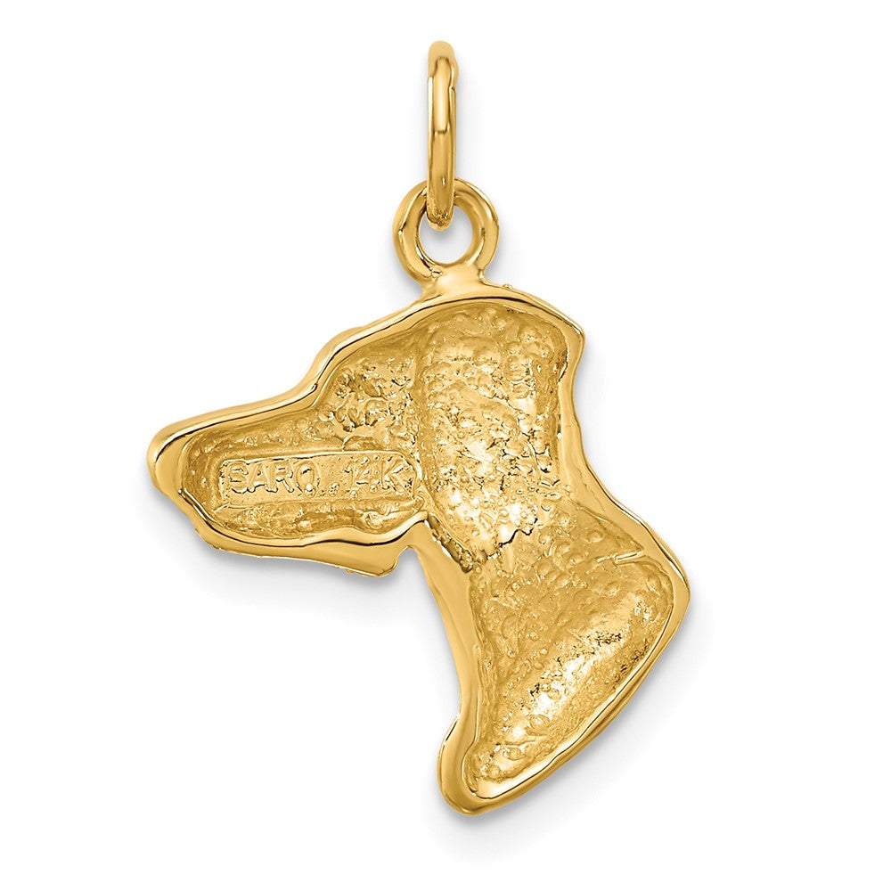 14K Dog Charm Yellow Gold