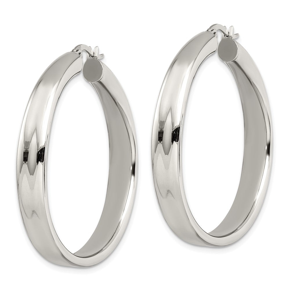 Stainless Steel Polished 6.75mm Hoop Earrings