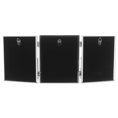 Lawrence Frames 510745T Beaded Silver Plated Triple Picture Frame - 4 x 5 in.