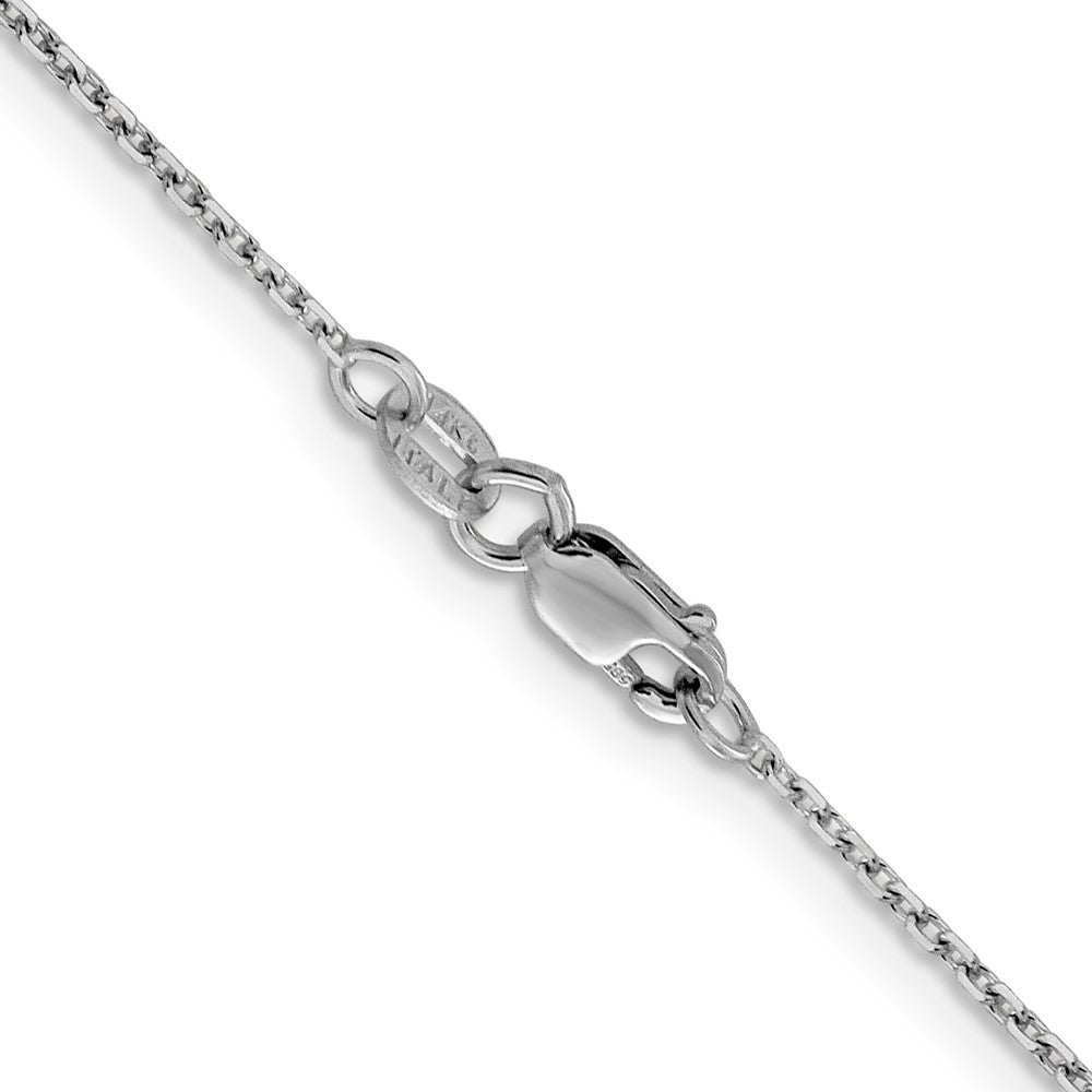 14K White Gold 1.25mm D/C Cable Chain