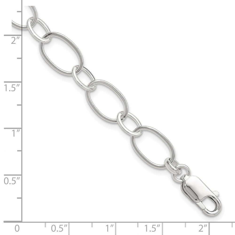 Sterling Silver 7.5inch Fancy Link Bracelet 7.5 inches