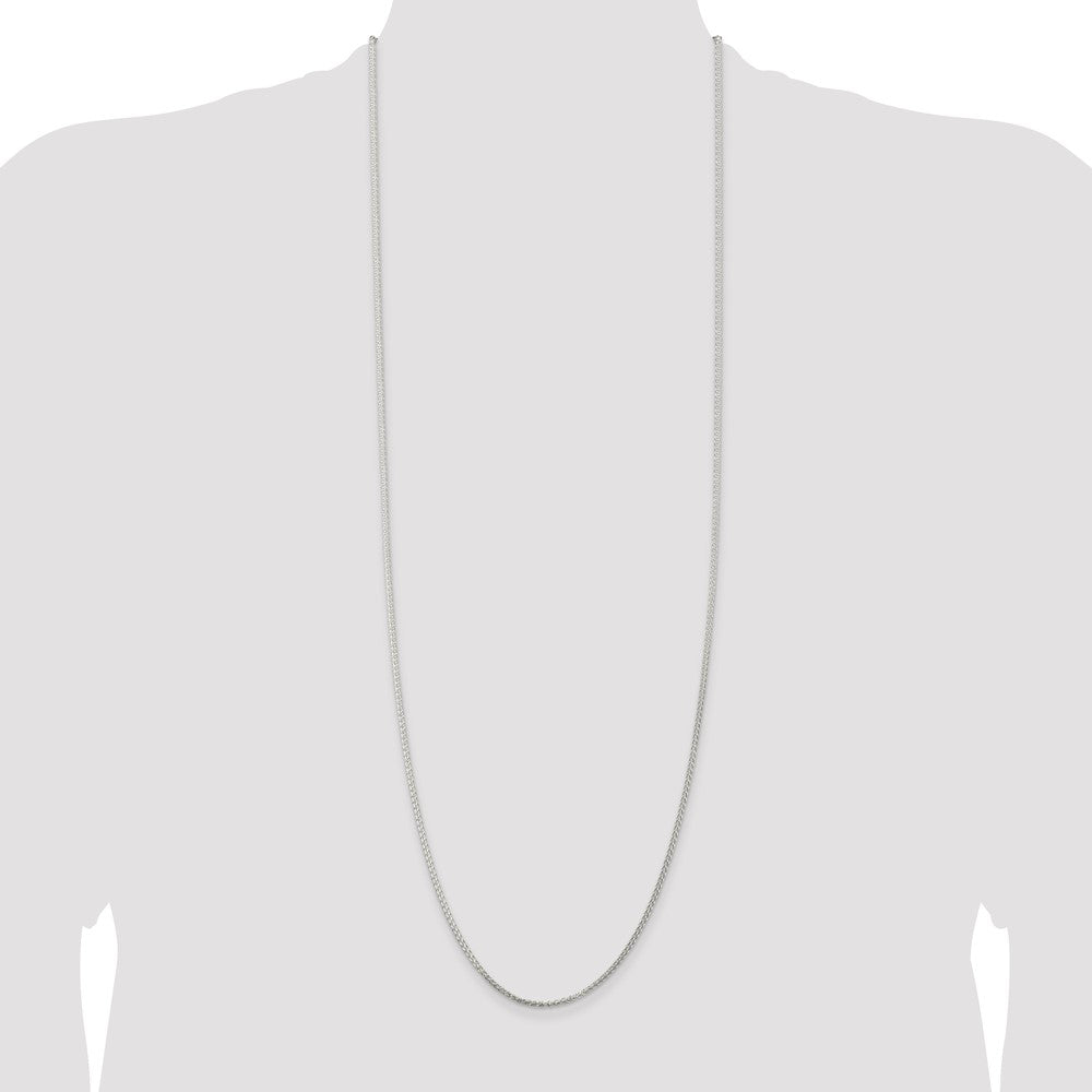 Sterling Silver 1.75mm Round Spiga Chain 36 Inches