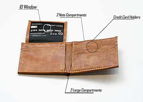Utah NBA Jazz Laser Engraved Brown Billfold Wallet