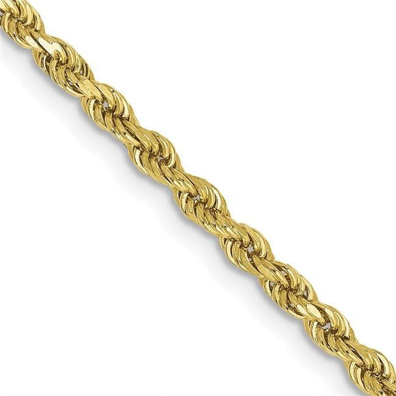 10k 2.25mm Diamond-cut Rope Chain
