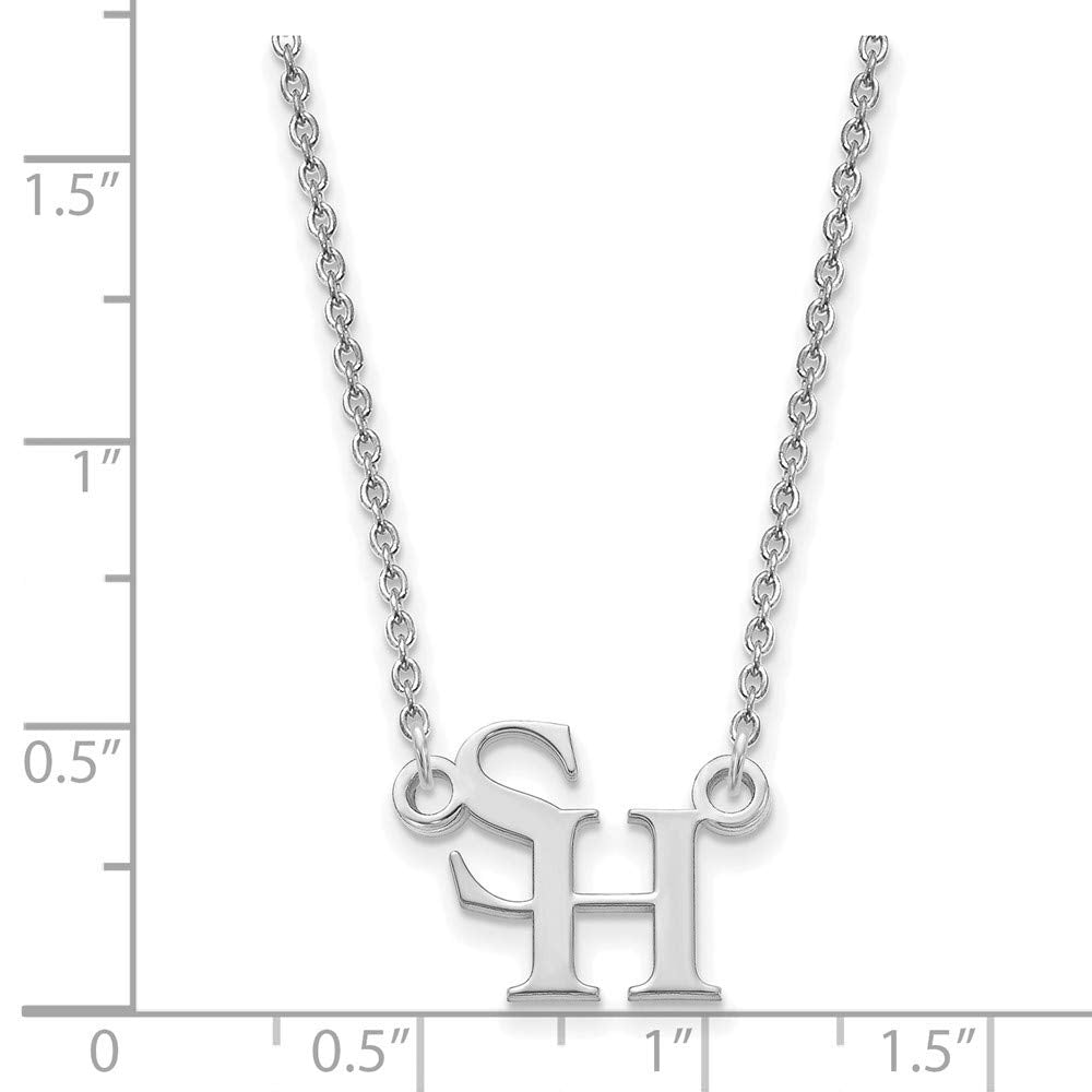 LogoArt Sterling Silver Sam Houston State University Small Pendant Necklace