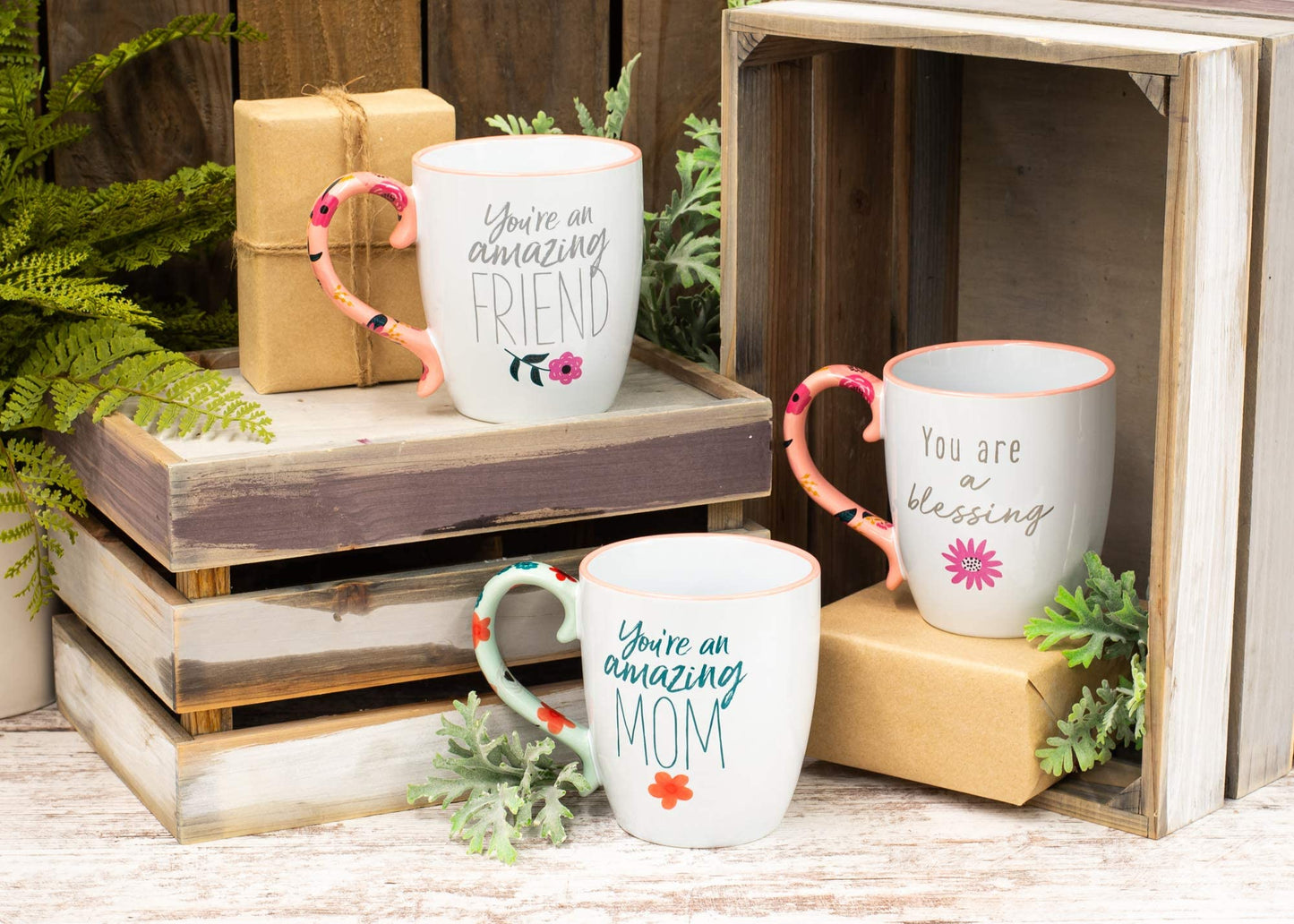 Lighthouse Christian Products 245122 Touch of Floral-Amazing Mom Ceramic Mug