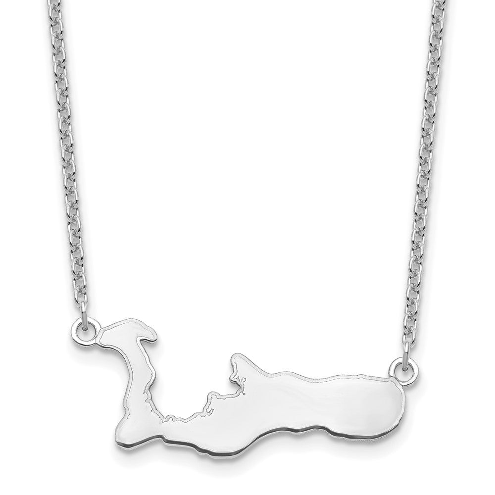 Sterling Silver With Rhodium Cayman Island 18 Necklace