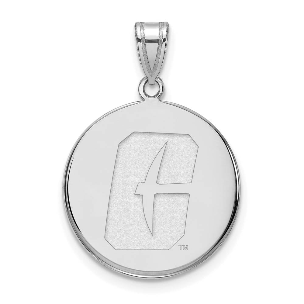 Sterling Silver North Carolina at Charlotte Large Disc Pendant