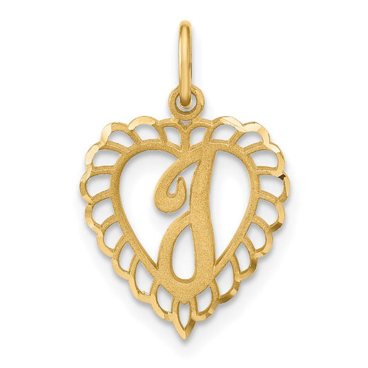 10k  Gold Initial I Charm
