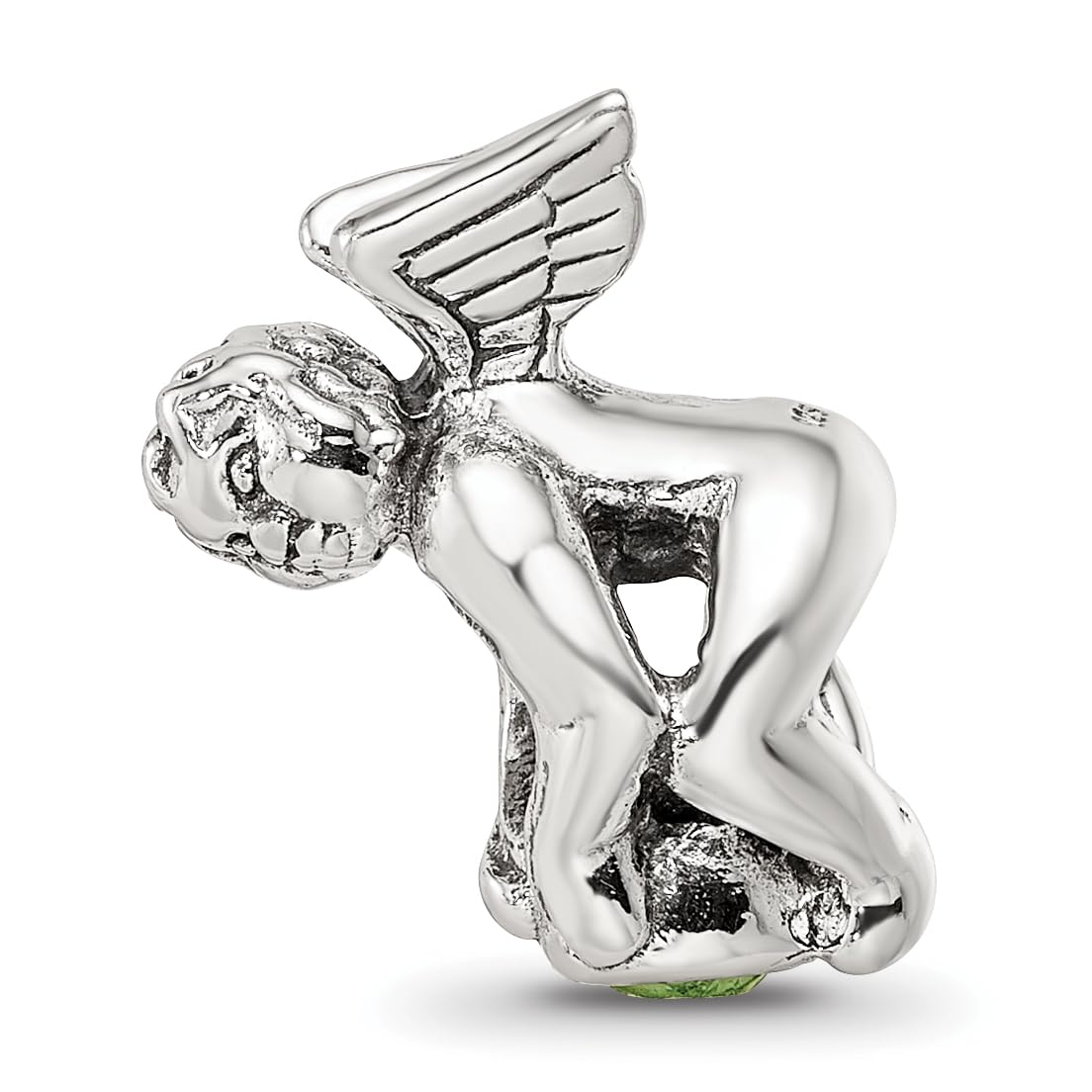 Sterling Silver Reflections August CZ Antiqued Bead