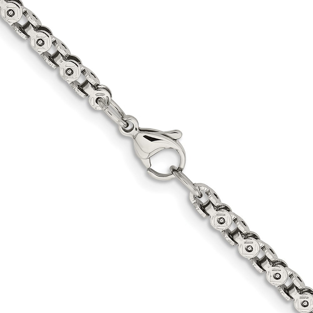 Stainless Steel Polished Fancy Circle Link 20in Chain