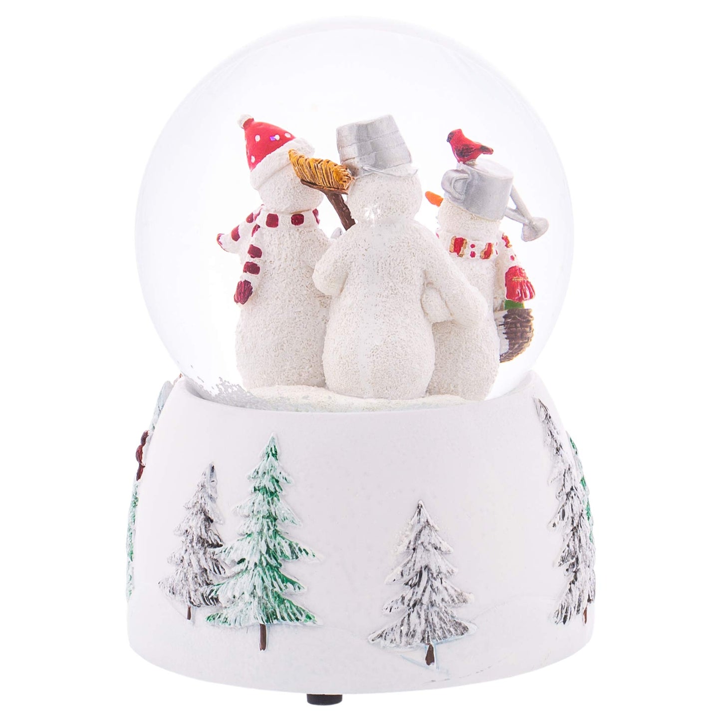 Roman 5.75" Snowman Family 100mm Dome Wind Up Glitterdome