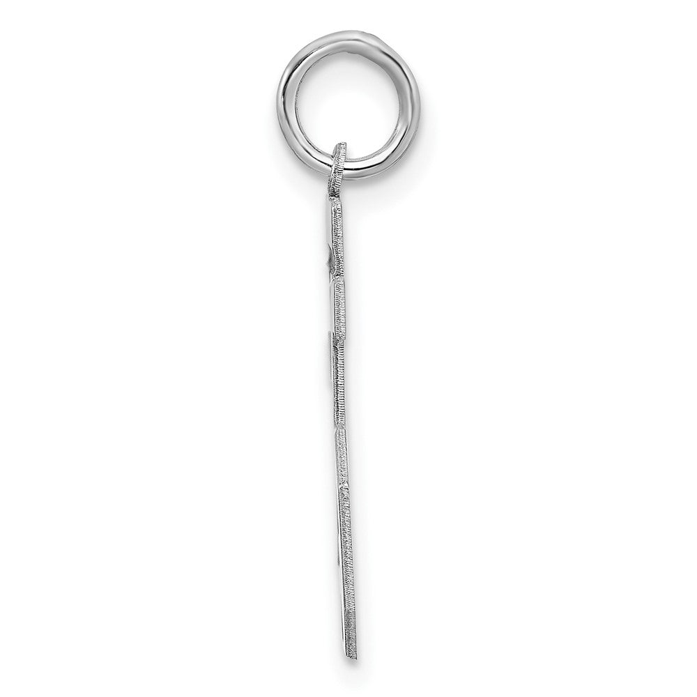 Sterling/Silver Rhodium-plated Polished Number 25 Charm