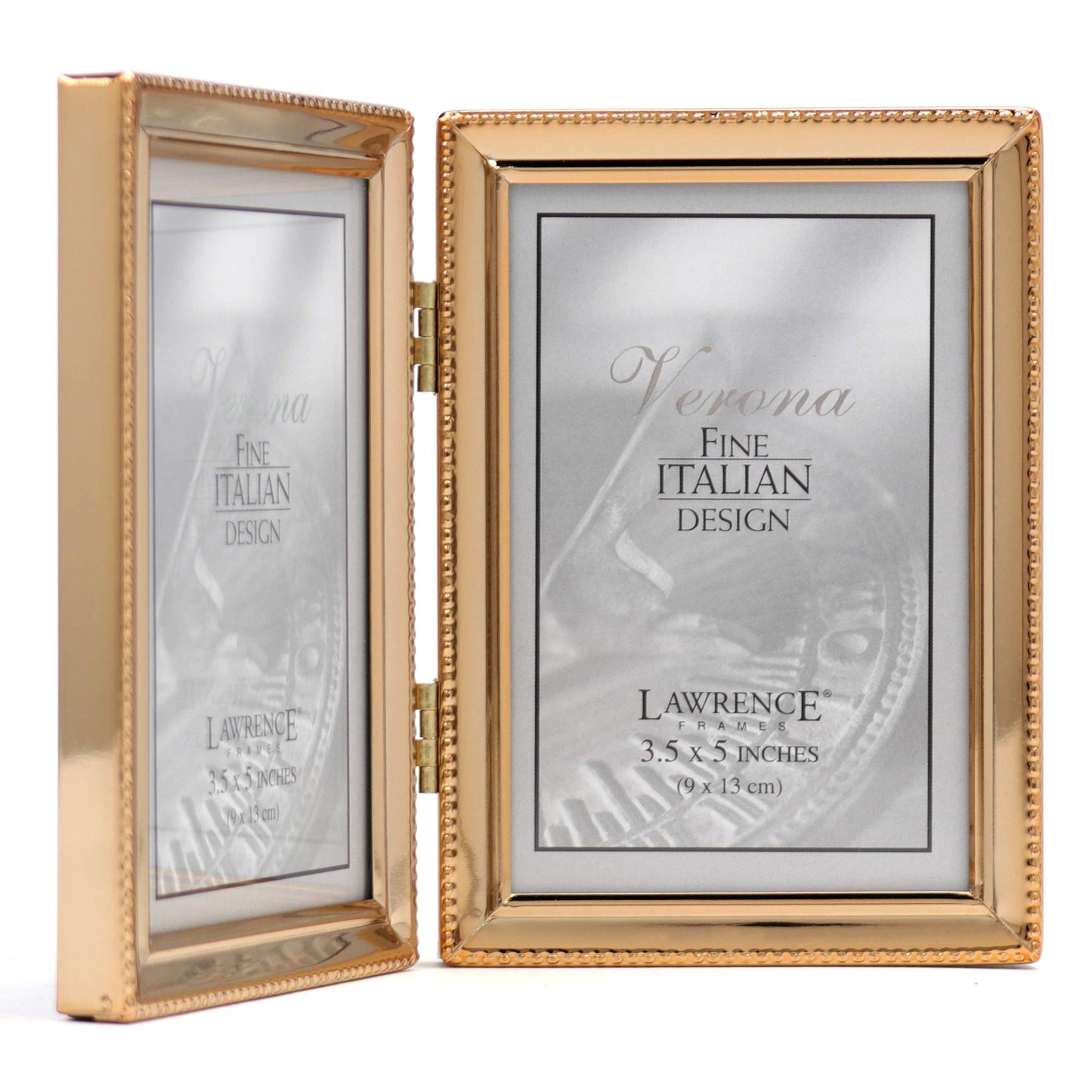 Lawrence Frames 5.12" x 7.36" Metal Picture Frame, Gold