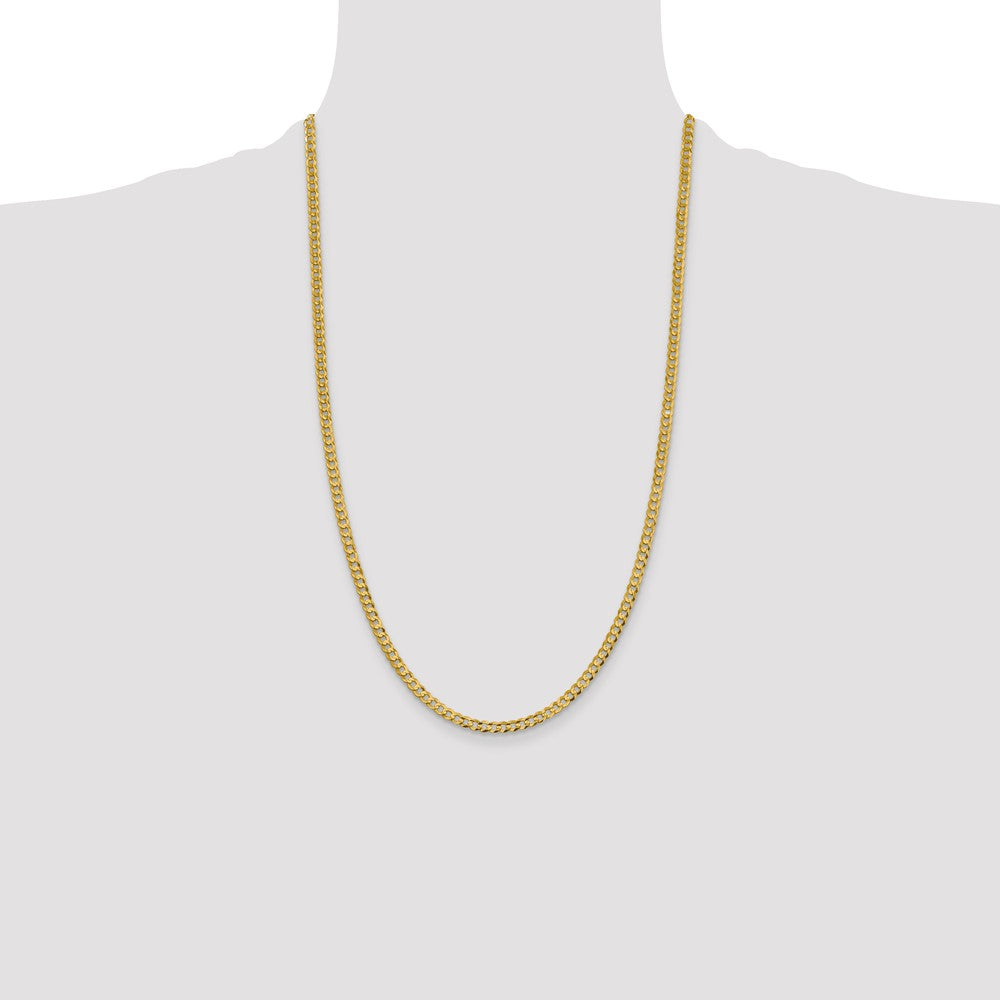 10K 3.7mm Lightweight Flat Cuban Chain
