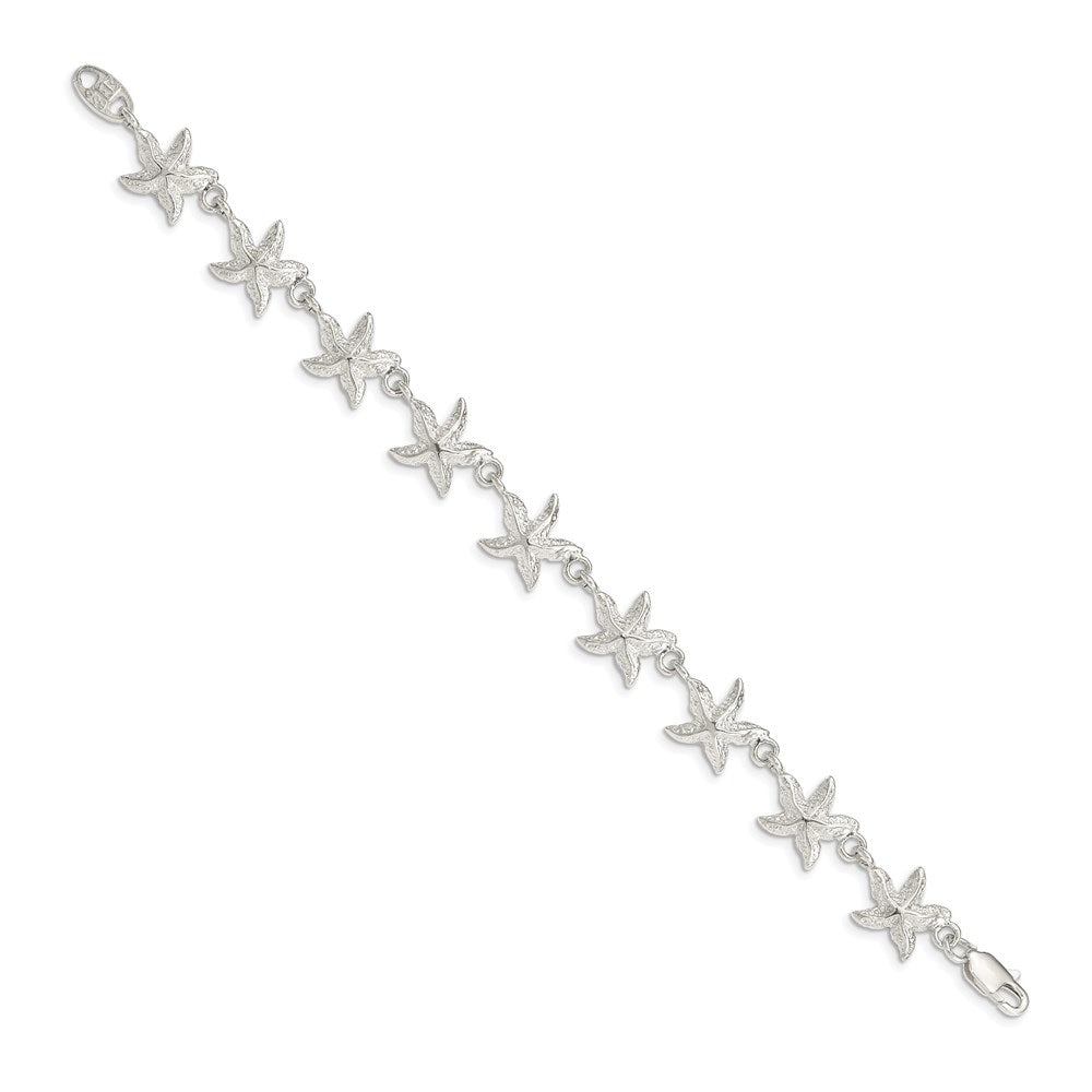 Sterling Silver Starfish Bracelet 7 inches