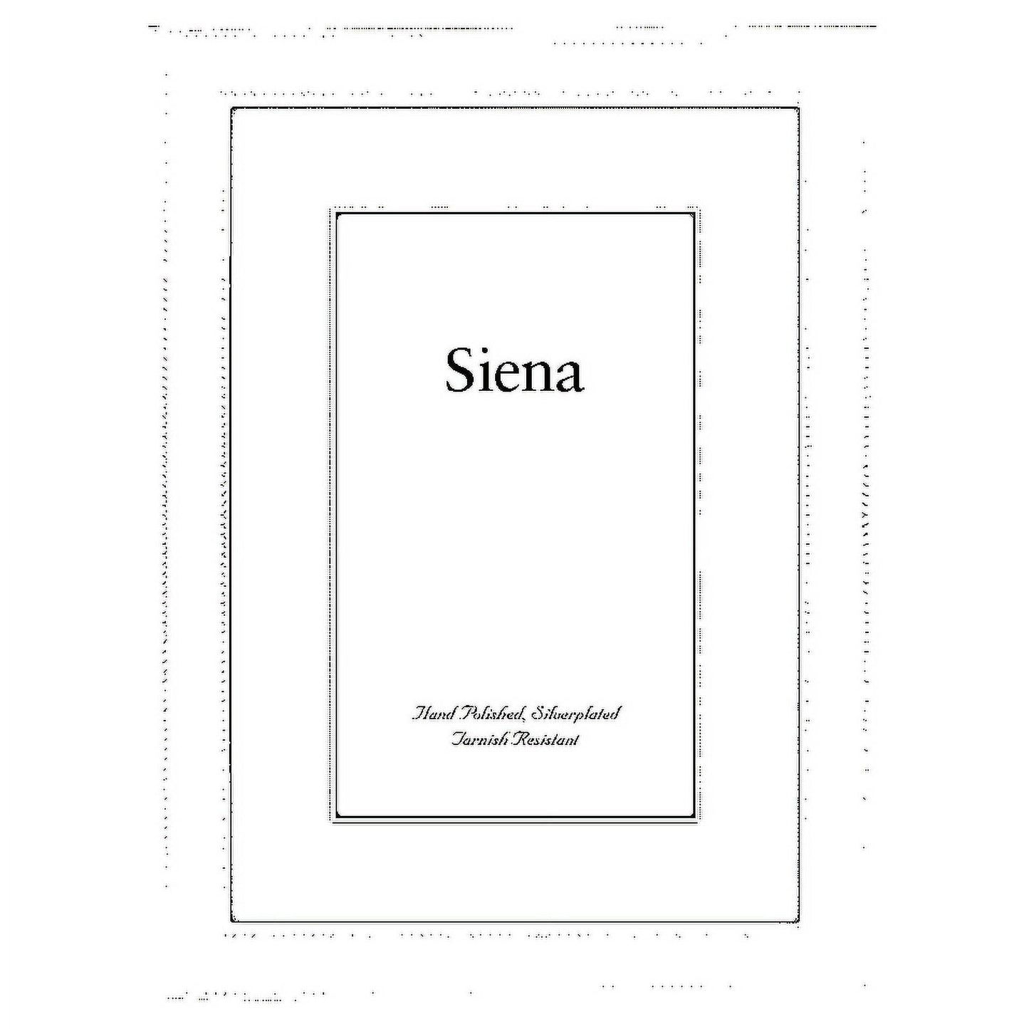 Siena 5-Inch x 7-Inch Narrow Double Bead Silver-Plated Picture Frame