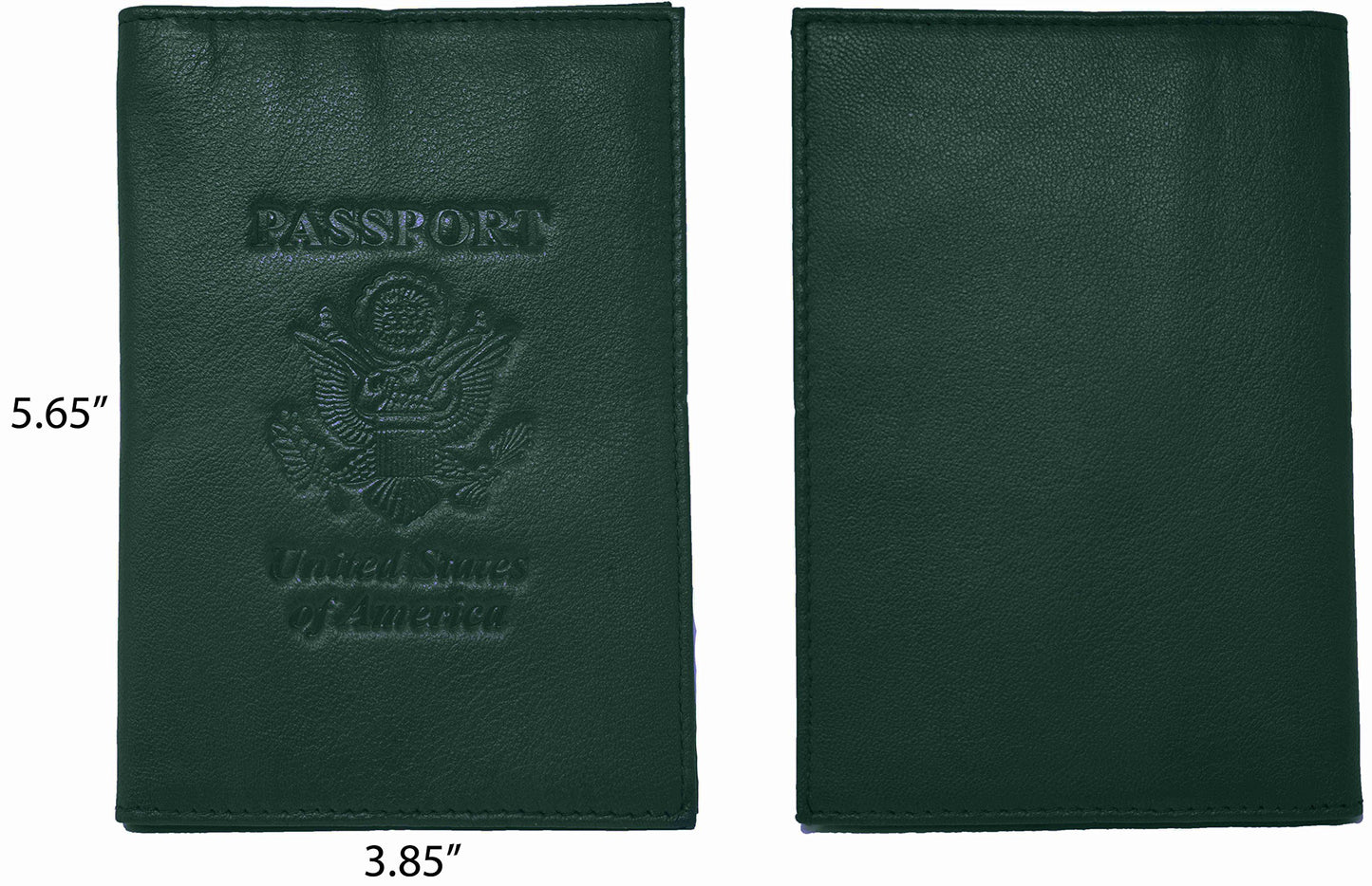 Genuine Cowhide Leather RFID-Blocking Passport Cover Case Holder & Wallet