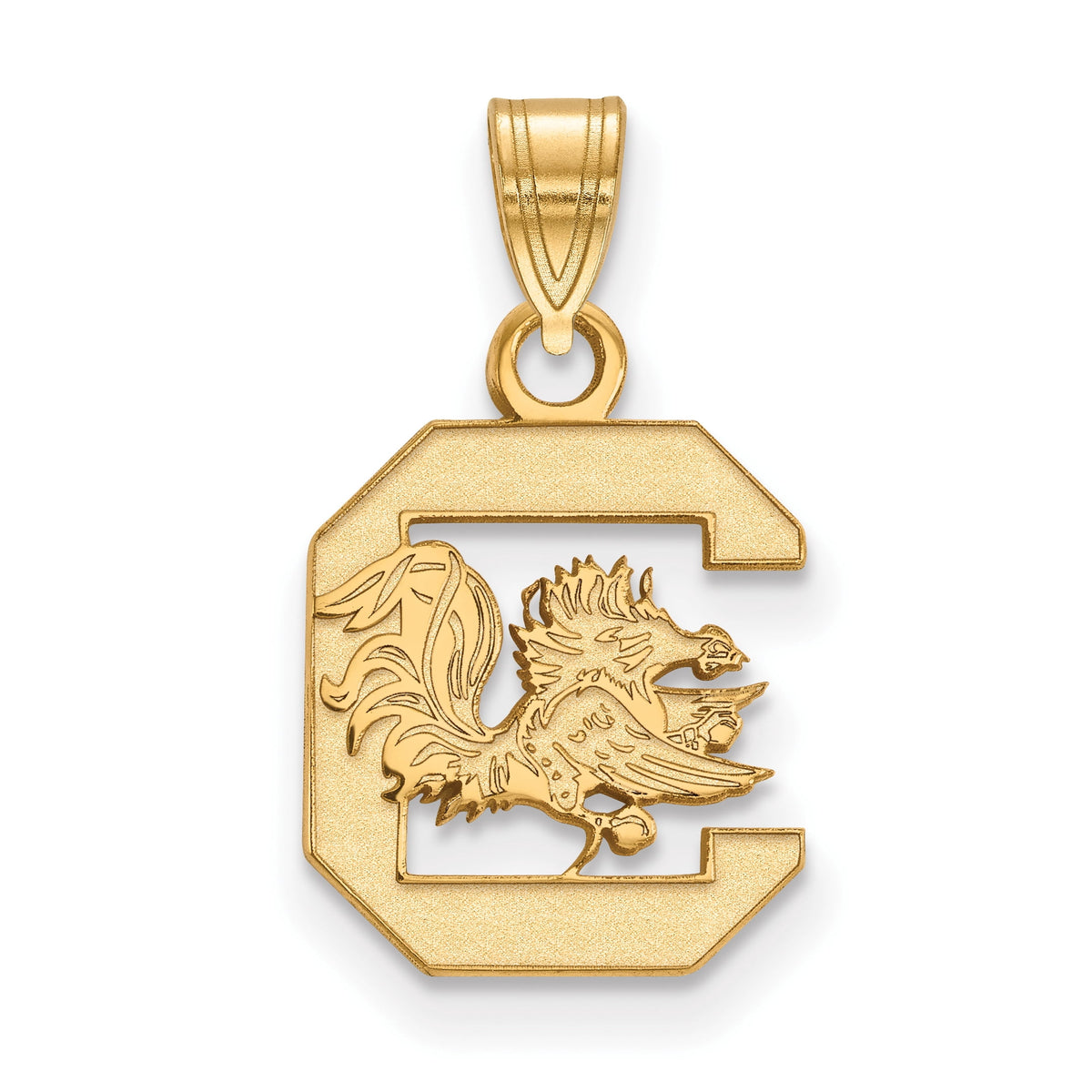 Beautiful 10ky LogoArt University of South Carolina Small Pendant