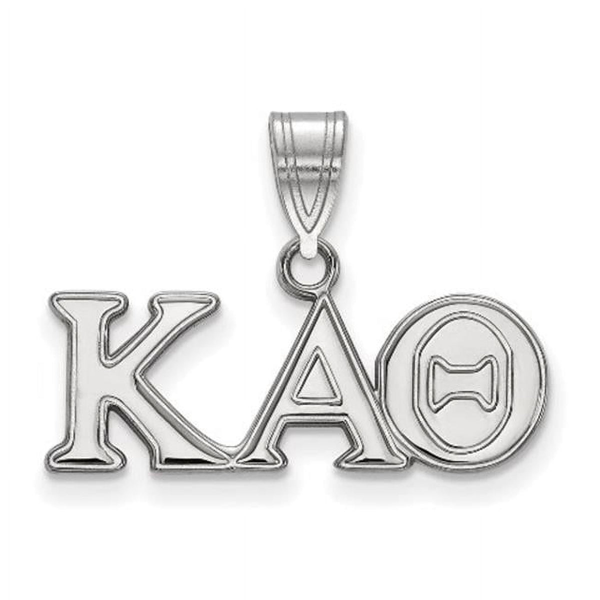 Sterling Silver Kappa Alpha Theta Medium Greek Letters Pendant