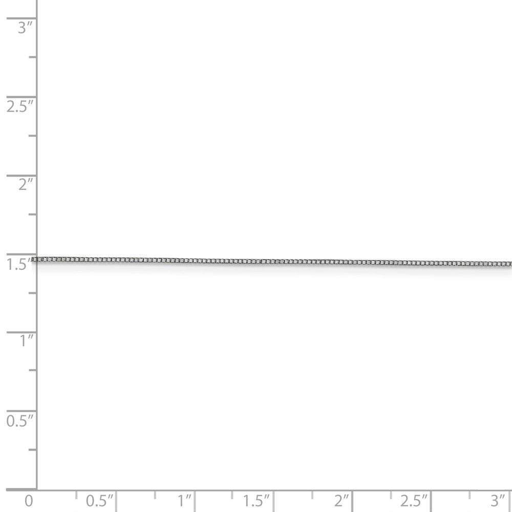 10K White Gold .7mm Box Chain