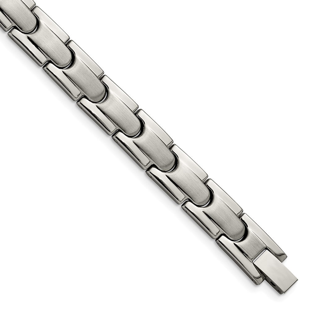 Titanium Brushed and Polished 8.5in Link Bracelet 8.5 inches