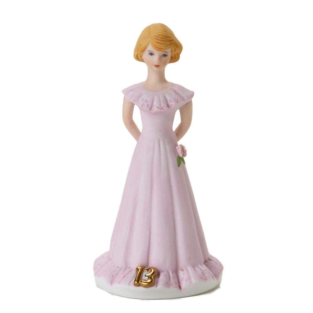 Growing up Birthday Girls Brunette Age 13 Porcelain Bisque Figurine