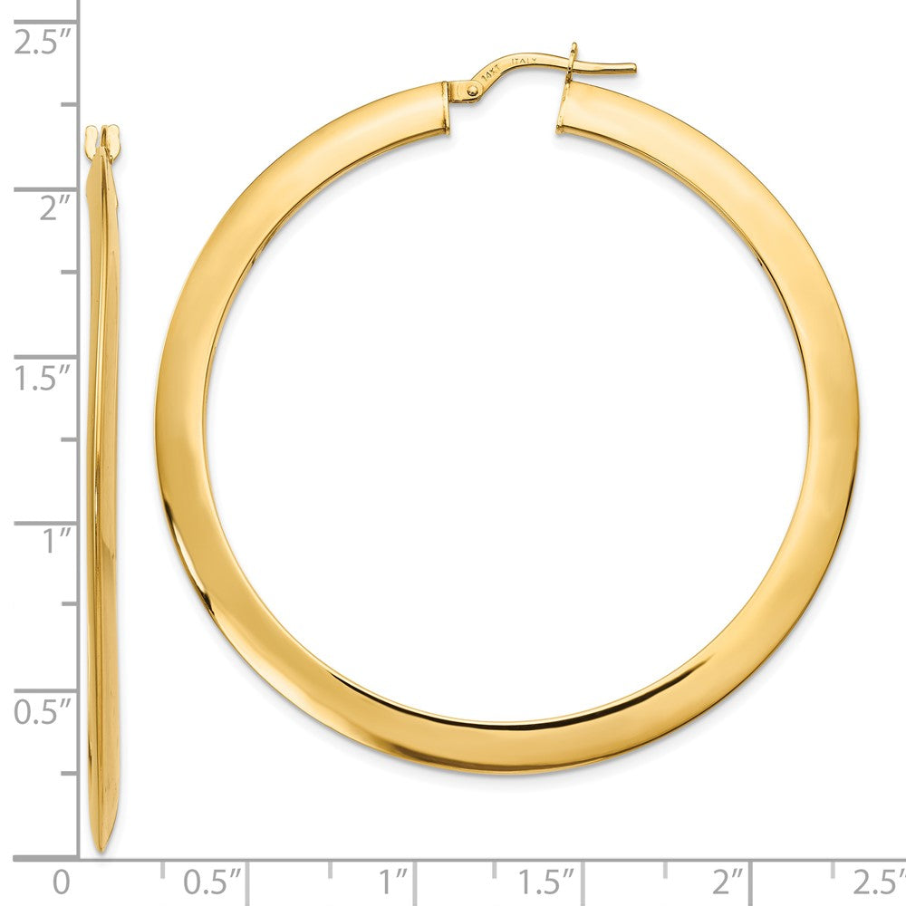 14K Polished Hoop Earrings