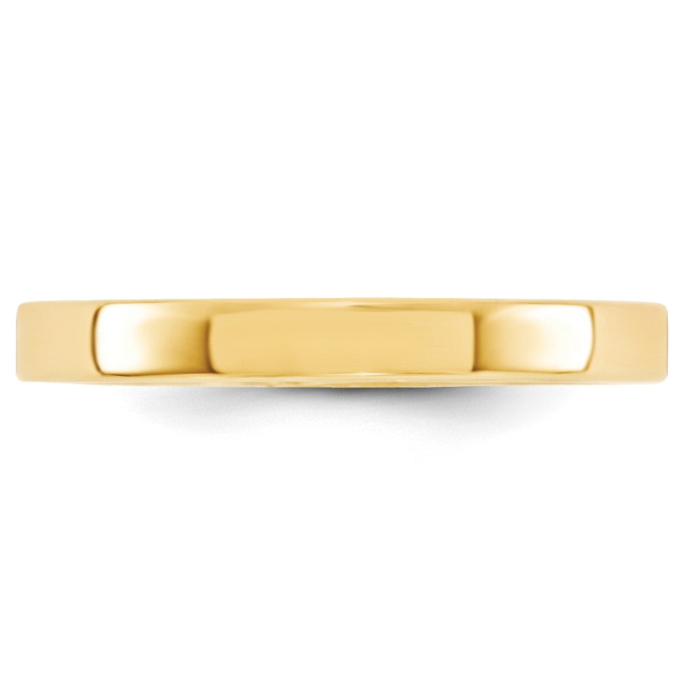 14k Yellow Gold 3mm Standard Weight Flat Comfort Fit Wedding Band Size 7.5