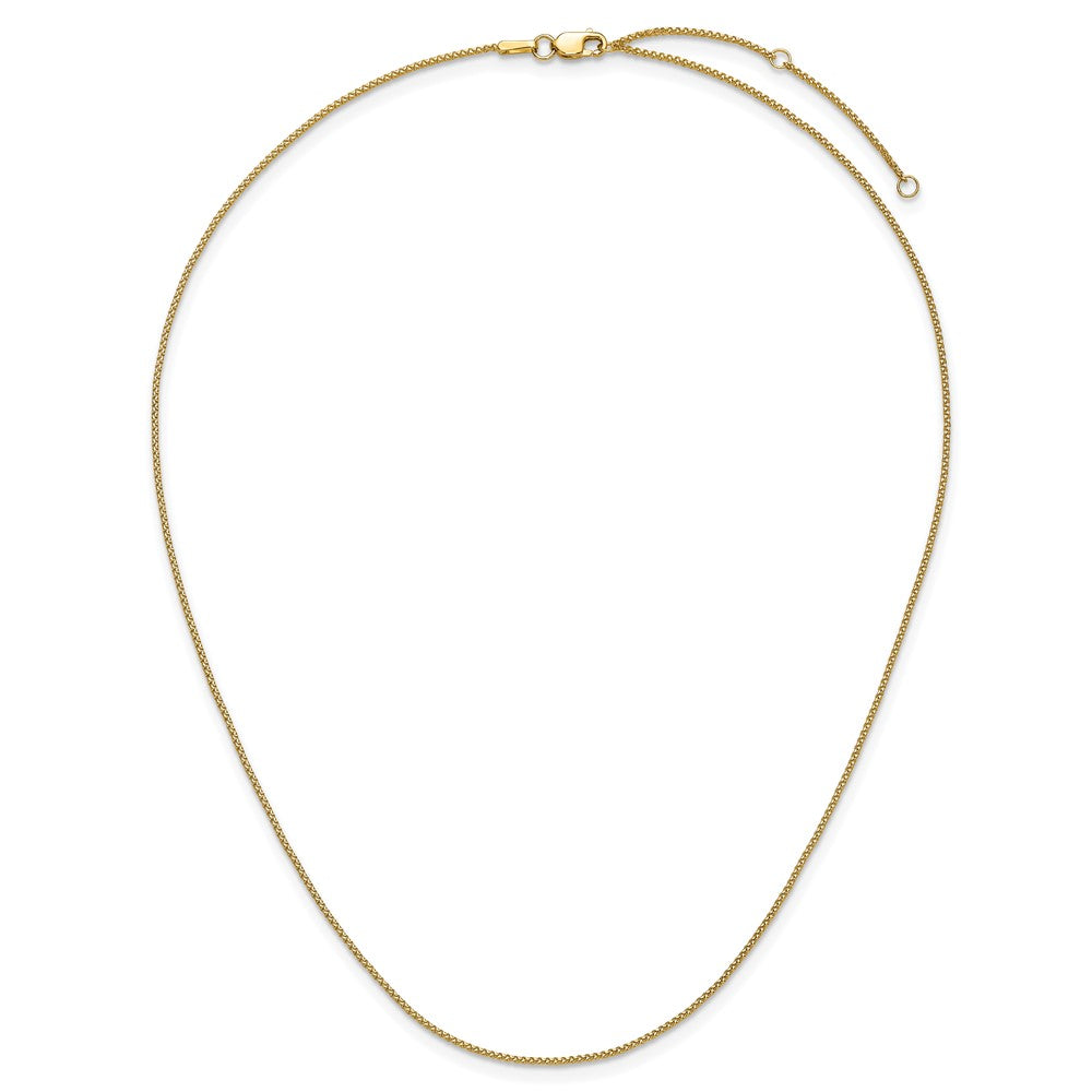 14K 1mm D/C Spiga 1in+1in Adjustable Chain