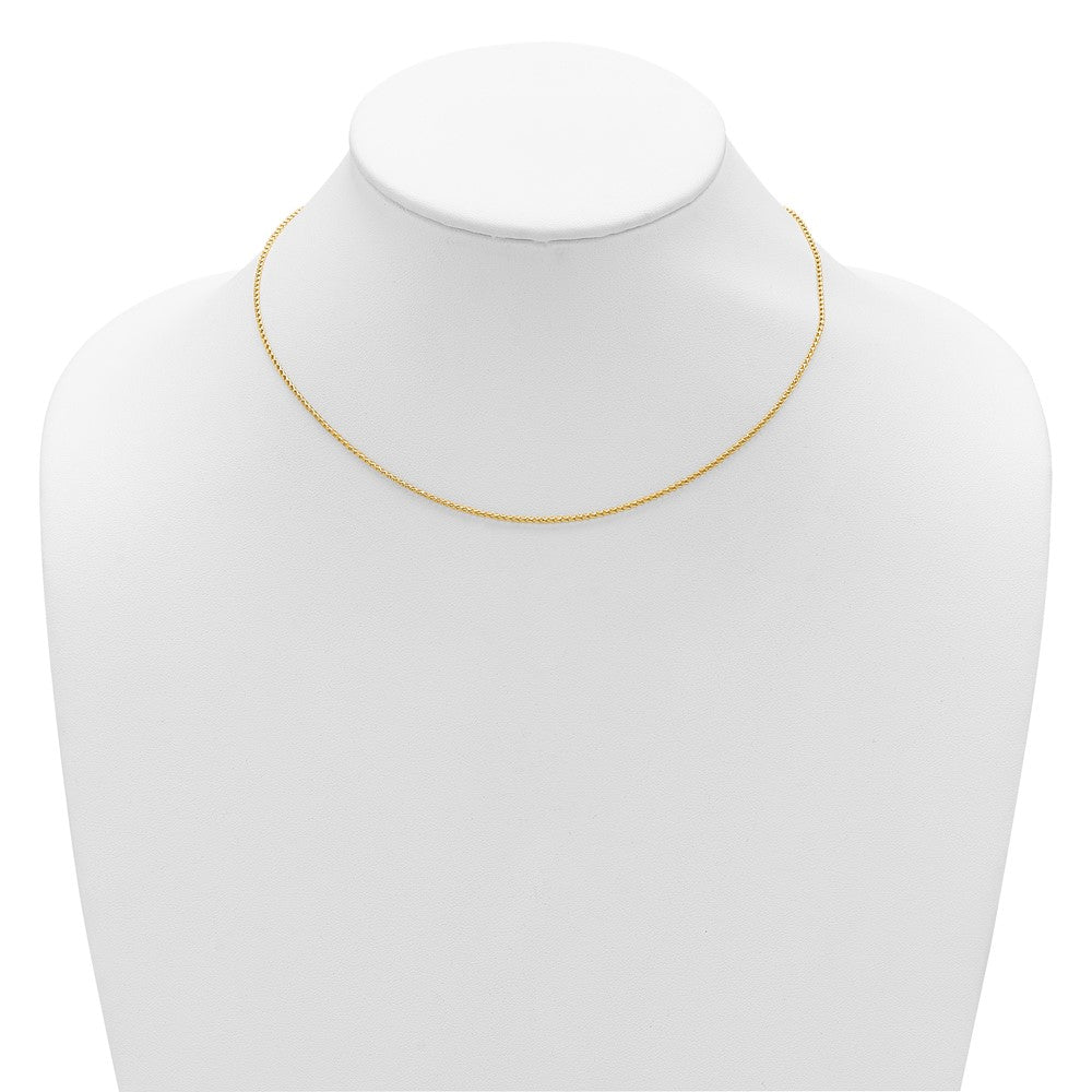 14K 1.15mm D/C Open Franco 1in+1in Adjustable Chain