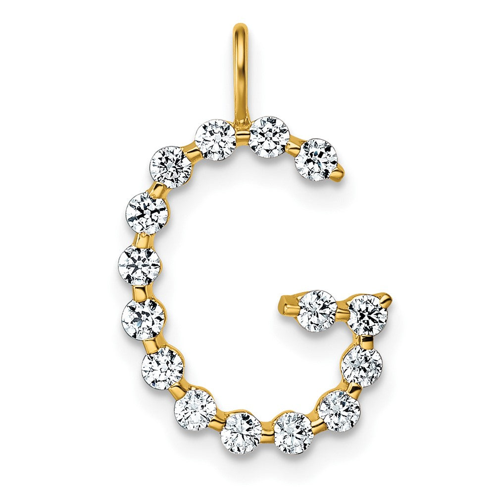 True Origin 14k 1/2 carat Lab Grown Diamond VS DEF Alphabet G Pendant